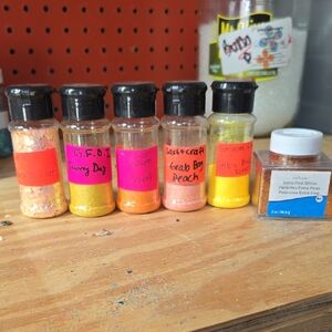 Set of Colorful Glitter Bottles